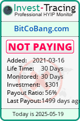 Monitored by Invest-Tracing.com HYIP Monitor-Invest-Tracing.com