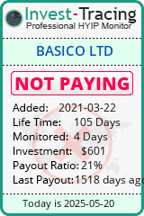 Monitored by Invest-Tracing.com HYIP Monitor-Invest-Tracing.com