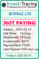 Monitored by Invest-Tracing.com HYIP Monitor-Invest-Tracing.com
