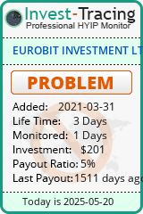 Monitored by Invest-Tracing.com HYIP Monitor-Invest-Tracing.com