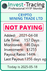 Monitored by Invest-Tracing.com HYIP Monitor-Invest-Tracing.com