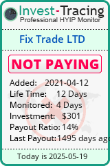Monitored by Invest-Tracing.com HYIP Monitor-Invest-Tracing.com