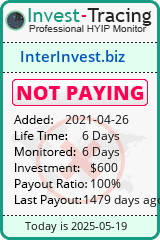 Monitored by Invest-Tracing.com HYIP Monitor-Invest-Tracing.com