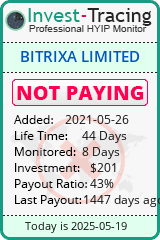 Monitored by Invest-Tracing.com HYIP Monitor-Invest-Tracing.com