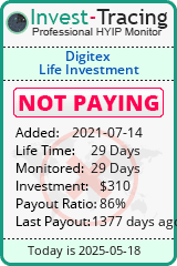 Monitored by Invest-Tracing.com HYIP Monitor-Invest-Tracing.com