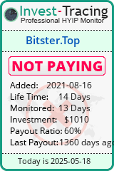Monitored by Invest-Tracing.com HYIP Monitor-Invest-Tracing.com