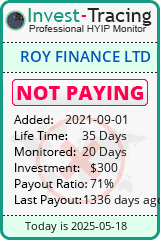Monitored by Invest-Tracing.com HYIP Monitor-Invest-Tracing.com
