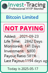 Monitored by Invest-Tracing.com HYIP Monitor-Invest-Tracing.com