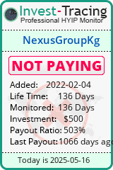 Monitored by Invest-Tracing.com HYIP Monitor-Invest-Tracing.com