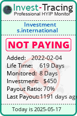 Monitored by Invest-Tracing.com HYIP Monitor-Invest-Tracing.com