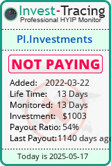 Monitored by Invest-Tracing.com HYIP Monitor-Invest-Tracing.com