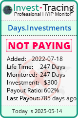 Monitored by Invest-Tracing.com HYIP Monitor-Invest-Tracing.com