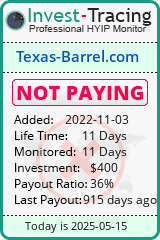 Monitored by Invest-Tracing.com HYIP Monitor-Invest-Tracing.com