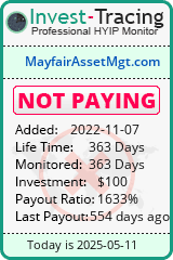 Monitored by Invest-Tracing.com HYIP Monitor-Invest-Tracing.com
