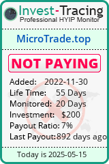 Monitored by Invest-Tracing.com HYIP Monitor-Invest-Tracing.com