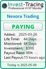 Monitored by Invest-Tracing.com HYIP Monitor-Invest-Tracing.com