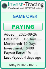 Monitored by Invest-Tracing.com HYIP Monitor-Invest-Tracing.com