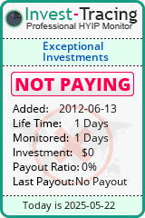 Monitored by Invest-Tracing.com HYIP Monitor-Invest-Tracing.com