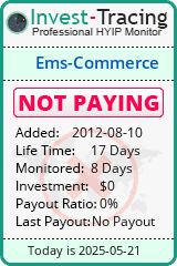 Monitored by Invest-Tracing.com HYIP Monitor-Invest-Tracing.com