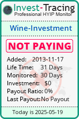 Monitored by Invest-Tracing.com HYIP Monitor-Invest-Tracing.com