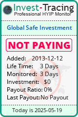 Monitored by Invest-Tracing.com HYIP Monitor-Invest-Tracing.com