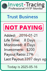 Monitored by Invest-Tracing.com HYIP Monitor-Invest-Tracing.com