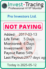 Monitored by Invest-Tracing.com HYIP Monitor-Invest-Tracing.com