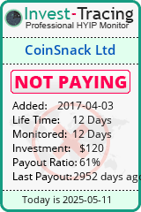 Monitored by Invest-Tracing.com HYIP Monitor-Invest-Tracing.com