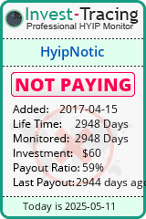 Monitored by Invest-Tracing.com HYIP Monitor-Invest-Tracing.com