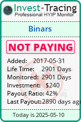 Monitored by Invest-Tracing.com HYIP Monitor-Invest-Tracing.com
