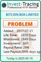 Monitored by Invest-Tracing.com HYIP Monitor-Invest-Tracing.com