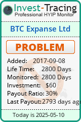 Monitored by Invest-Tracing.com HYIP Monitor-Invest-Tracing.com