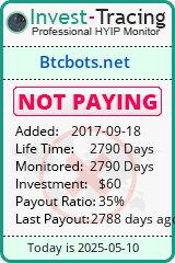 Monitored by Invest-Tracing.com HYIP Monitor-Invest-Tracing.com