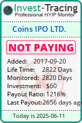 Monitored by Invest-Tracing.com HYIP Monitor-Invest-Tracing.com
