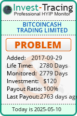 Monitored by Invest-Tracing.com HYIP Monitor-Invest-Tracing.com