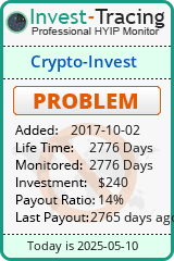 Monitored by Invest-Tracing.com HYIP Monitor-Invest-Tracing.com
