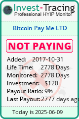 Monitored by Invest-Tracing.com HYIP Monitor-Invest-Tracing.com