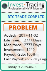 Monitored by Invest-Tracing.com HYIP Monitor-Invest-Tracing.com