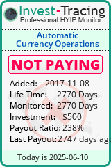 Monitored by Invest-Tracing.com HYIP Monitor-Invest-Tracing.com