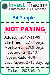 Monitored by Invest-Tracing.com HYIP Monitor-Invest-Tracing.com