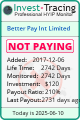 Monitored by Invest-Tracing.com HYIP Monitor-Invest-Tracing.com