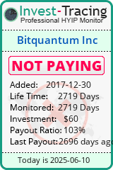 Monitored by Invest-Tracing.com HYIP Monitor-Invest-Tracing.com