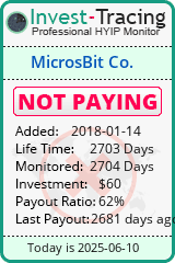 Monitored by Invest-Tracing.com HYIP Monitor-Invest-Tracing.com