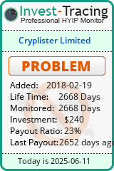 Monitored by Invest-Tracing.com HYIP Monitor-Invest-Tracing.com
