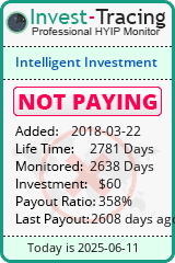 Monitored by Invest-Tracing.com HYIP Monitor-Invest-Tracing.com